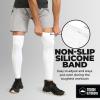 imageTough Outdoors Compression Leg Sleeves  Full Leg Compression Sleeve for Men ampamp Women UV Leg Sleeves  Cycling Leg Warmers2 Pairs  BlackWhite