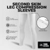 imageTough Outdoors Compression Leg Sleeves  Full Leg Compression Sleeve for Men ampamp Women UV Leg Sleeves  Cycling Leg Warmers2 Pairs  White