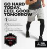 imageTough Outdoors Compression Leg Sleeves  Full Leg Compression Sleeve for Men ampamp Women UV Leg Sleeves  Cycling Leg WarmersBlack
