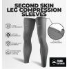 imageTough Outdoors Compression Leg Sleeves  Full Leg Compression Sleeve for Men ampamp Women UV Leg Sleeves  Cycling Leg WarmersDark Gray