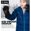 imageTough Outdoors Kids Snow Gloves  Ski ampamp Snowboarding Waterproof Insulated Winter Gloves for Girls Boys ampamp ToddlersBlack