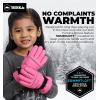 imageTough Outdoors Kids Snow Gloves  Ski ampamp Snowboarding Waterproof Insulated Winter Gloves for Girls Boys ampamp ToddlersPink