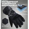 imageTough Outdoors Snow Gloves  Mens ampamp Womens Waterproof Winter ampamp Snowboarding GlovesBlack