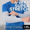 imageTough Outdoors Sun Protection Sleeves  UV Arm Sleeves for Men and Women  Golf Cooling Arm Sleeves  Baseball Sun SleevesBlack  Light Gray