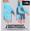 imageTough Outdoors UV Fishing Gloves  Fingerless Kayaking ampamp Sailing  UPF 50 Sun ProtectionLight Blue