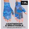imageTough Outdoors UV Fishing Gloves  Fingerless Kayaking ampamp Sailing  UPF 50 Sun ProtectionNavy Blue