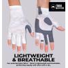 imageTough Outdoors UV Fishing Gloves  Fingerless Kayaking ampamp Sailing  UPF 50 Sun ProtectionWhite and Gray Camo
