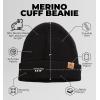imageWinter Beanie Knit Hat for Men ampamp Women  Merino Wool Ribbed Cap  Warm ampamp Soft Stylish Toboggan Skull Caps for Cold WeatherBasic  Jet Black