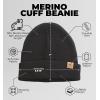 imageWinter Beanie Knit Hat for Men ampamp Women  Merino Wool Ribbed Cap  Warm ampamp Soft Stylish Toboggan Skull Caps for Cold WeatherBlack