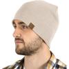 imageTough Headwear Daily Knit Beanie  Beanies Hats for Men  Winter Hats for Men ampamp Women  Warm Knitted Hats for Cold WeatherBeige