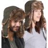 imageTough Headwear Russian Trapper Hat  WaterResistant Ushanka for Men ampamp Women with Chin Strap ampamp Ear FlapsArmy Green