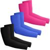 imageTough Outdoors Sun Protection Sleeves  UV Arm Sleeves for Men and Women  Golf Cooling Arm Sleeves  Baseball Sun SleevesBlack  Blue   Pink