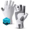 imageTough Outdoors UV Fishing Gloves  Fingerless Kayaking ampamp Sailing  UPF 50 Sun ProtectionWhite