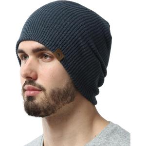 imageBeanie for Men  Warm Winter Hats for Men Knit Hat for Cold Weather Soft Ribbed Beanie Cap ampamp Lightweight Toboggan HatsDark Gray