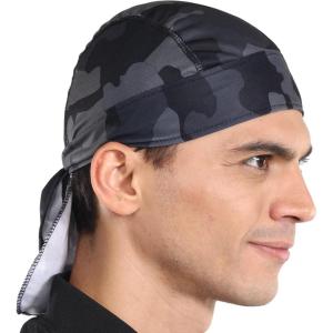 imageCooling Helmet Liners  Do Rag Skull Caps for Men  Cooling Head Wraps Hard Hat Liner  Motorcycle Pirate BandanaNight Camo