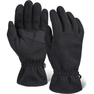 imageFleece Gloves with Touchscreen  Warm Mens ampamp Womens Winter Gloves  Thermal Fleece Lined Gloves Cold Weather for RunningBlack