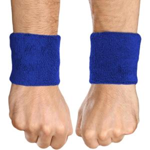 imageSports Sweatbands  Arm Bands for Wrists Sweat Absorption for Men ampamp WomenWristband  Navy