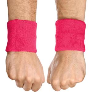 imageSports Sweatbands  Arm Bands for Wrists Sweat Absorption for Men ampamp WomenWristband  Pink