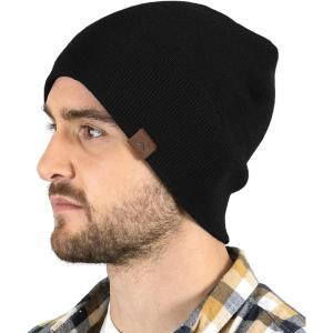 imageTough Headwear Daily Knit Beanie  Beanies Hats for Men  Winter Hats for Men ampamp Women  Warm Knitted Hats for Cold WeatherBlack