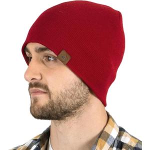 imageTough Headwear Daily Knit Beanie  Beanies Hats for Men  Winter Hats for Men ampamp Women  Warm Knitted Hats for Cold WeatherMaroon