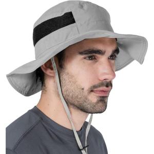 imageTough Headwear Fishing Hat  Boonie Hat for Men ampamp Women  Beach Camping Gardening ampamp Outdoor UseLight Gray