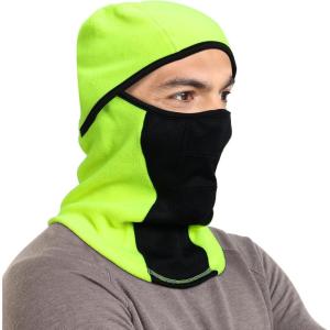 imageTough Headwear Full Face Mask for Cold WeatherMens Balaclava Face Warmer Winter Fleece Ski Masks Motorcycle ampamp ConstructionHiviz Yellow