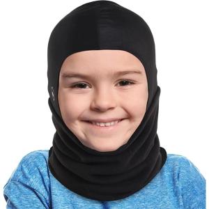 imageTough Headwear Kids Balaclava Ski Mask  Kids Ski Neck Gaiter ampamp Toddler Fleece Neck Warmer wHelmet Liner HoodBlack