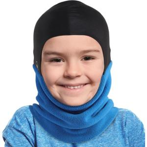 imageTough Headwear Kids Balaclava Ski Mask  Kids Ski Neck Gaiter ampamp Toddler Fleece Neck Warmer wHelmet Liner HoodBlue