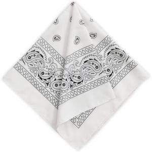imageTough Headwear Large Bandana Headband  Handkerchief Bandanas for Men ampamp Women  Paisley Bandana Pack  Cowboy ScarfWhite