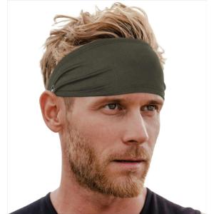 imageTough Headwear Sport Headbands for Men  Workout Headbands for Women  Running Headband Tennis Athletic SweatbandArmy Green