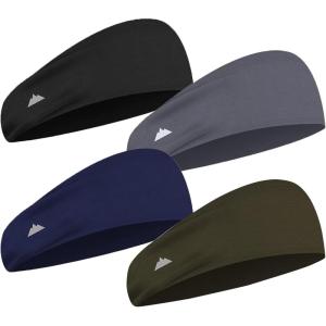 imageTough Headwear Sport Headbands for Men  Workout Headbands for Women  Running Headband Tennis Athletic Sweatbandblack