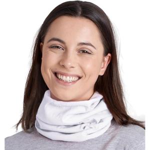 imageTough Headwear Swtich Winter Neck Gaiters For Men ampamp Women Fleece Neck Gaiter Fleece Neck Warmer Ski Gaiter  ReversibleWhite