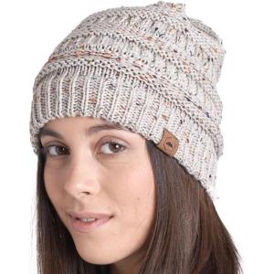 imageTough Headwear Womens Winter Hat  Warm Chunky Cable Knit Beanies  Winter Beanie Hats for Women Cold Weather  Beanies WomenOff White Confetti