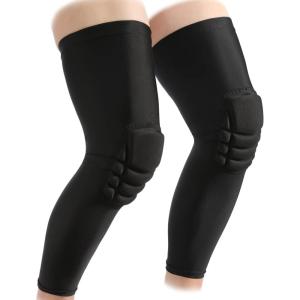 imageTough Outdoors Compression Leg Sleeves  Full Leg Compression Sleeve for Men ampamp Women UV Leg Sleeves  Cycling Leg WarmersPadded  Black