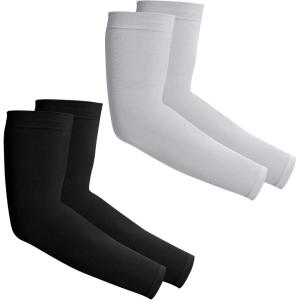imageTough Outdoors Sun Protection Sleeves  UV Arm Sleeves for Men and Women  Golf Cooling Arm Sleeves  Baseball Sun SleevesBlack  Light Gray