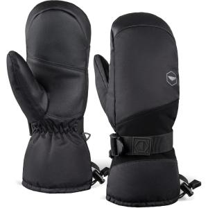 imageTough Outdoors Winter Ski Mittens Men ampamp Women  Adult Snow Mitts for Cold Weather  Waterproof Gloves Snowboarding SkiingM3  Black