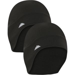 imageTough Outfitters Thermal Helmet Liner  Football Skull Cap for Men  Winter Running Beanie Under Helmet Cap ampamp Cycling CapsBlack  2 Pack