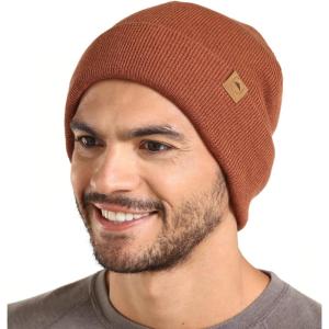 imageWinter Beanie Knit Hat for Men ampamp Women  Merino Wool Ribbed Cap  Warm ampamp Soft Stylish Toboggan Skull Caps for Cold WeatherBasic  Bronze