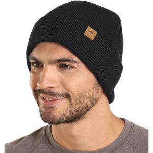 imageWinter Beanie Knit Hat for Men ampamp Women  Merino Wool Ribbed Cap  Warm ampamp Soft Stylish Toboggan Skull Caps for Cold WeatherBlack