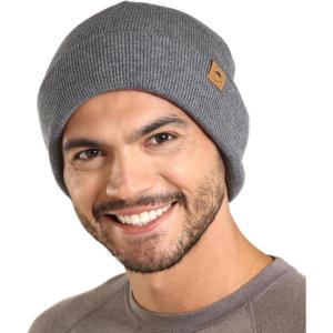 imageWinter Beanie Knit Hat for Men ampamp Women  Merino Wool Ribbed Cap  Warm ampamp Soft Stylish Toboggan Skull Caps for Cold WeatherRibbed  Gray