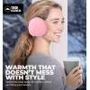 imageTough Headwear Warm Winter Ear Muffs For Men Women Earmuffs Behind the Head Fleece Ear Warmers Ear Covers for Cold WeatherPink
