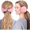 imageTough Headwear Warm Winter Ear Muffs For Men Women Earmuffs Behind the Head Fleece Ear Warmers Ear Covers for Cold WeatherPink
