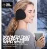 imageTough Headwear Warm Winter Ear Muffs For Men Women Earmuffs Behind the Head Fleece Ear Warmers Ear Covers for Cold WeatherBlack