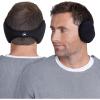 imageTough Headwear Warm Winter Ear Muffs For Men Women Earmuffs Behind the Head Fleece Ear Warmers Ear Covers for Cold WeatherBlack