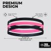 imageTough Headwear Thin Elastic Headbands Sports Headbands for Women amp Men  Mens Workout Headband  Running or Soccer Headband  6Pack2 Black  2 Gray  2 Hot Pink