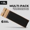 imageTough Headwear Thin Elastic Headbands Sports Headbands for Women amp Men  Mens Workout Headband  Running or Soccer Headband  6PackBlack  6