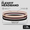 imageTough Headwear Thin Elastic Headbands Sports Headbands for Women amp Men  Mens Workout Headband  Running or Soccer Headband  6PackBrown