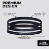 imageTough Headwear Thin Elastic Headbands Sports Headbands for Women amp Men  Mens Workout Headband  Running or Soccer Headband  6Packblack