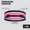 imageTough Headwear Thin Elastic Headbands Sports Headbands for Women amp Men  Mens Workout Headband  Running or Soccer Headband  6Packpink