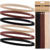 imageTough Headwear Thin Elastic Headbands Sports Headbands for Women amp Men  Mens Workout Headband  Running or Soccer Headband  6PackBrown